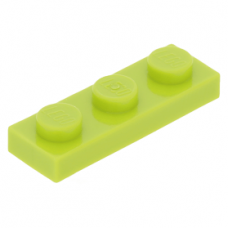 LEGO lapos elem 1x3, lime (3623)